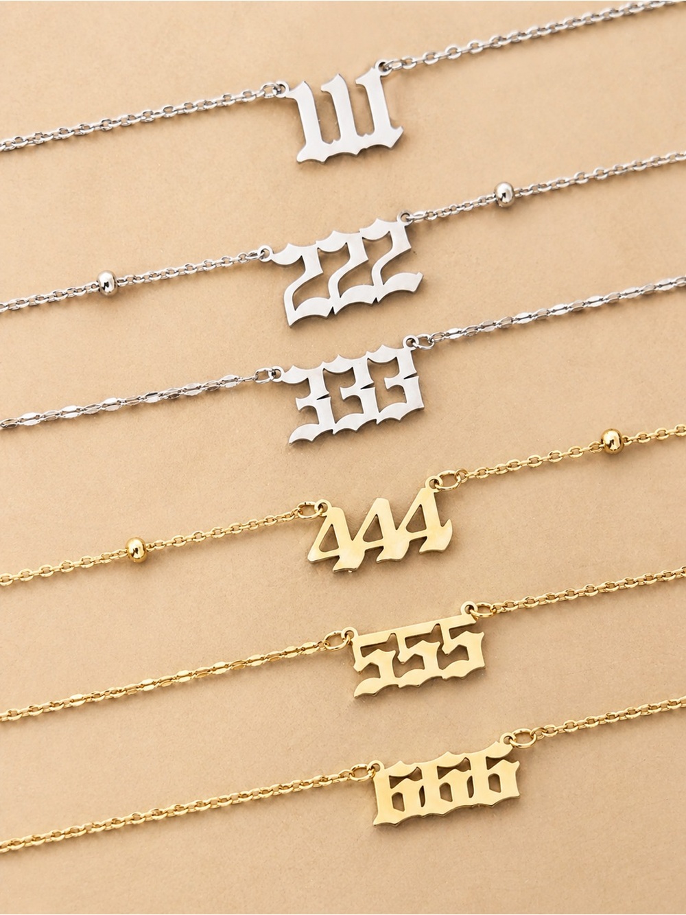Personalized Number Bar Necklace - Gold & Silver Options